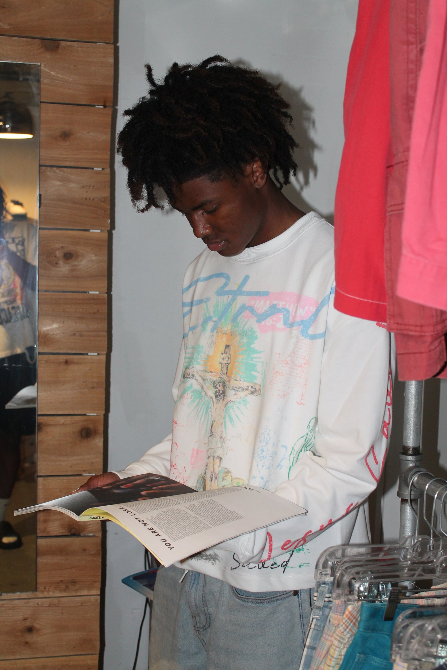 "Jesus Saves" Long Sleeve White