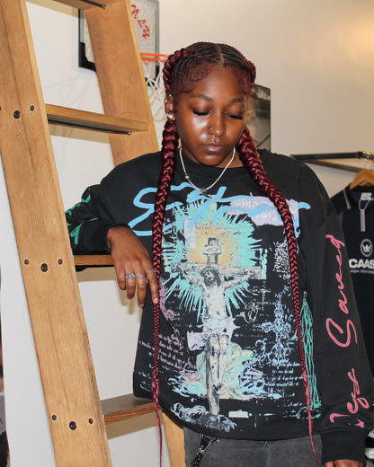 "Jesus Saves" Black Long Sleeve