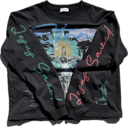 "Jesus Saves" Black Long Sleeve